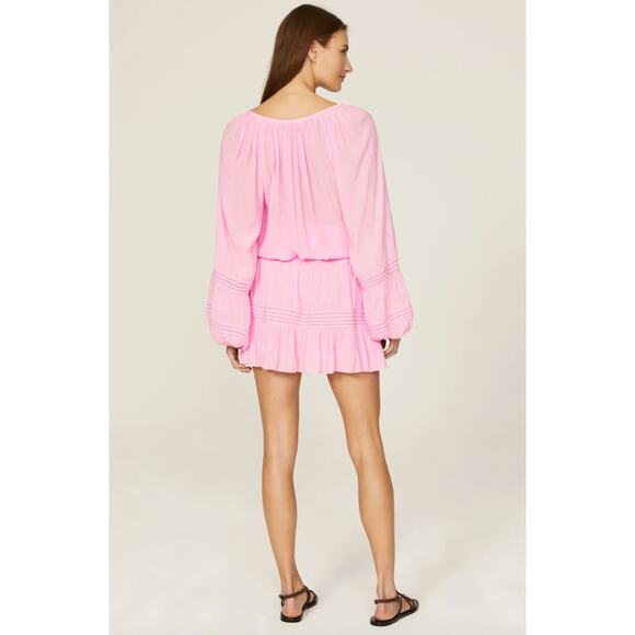 Proenza Schouler White Label Noelle Dress Knit Midi Short Sleeve SZ XL - Picture 3 of 7